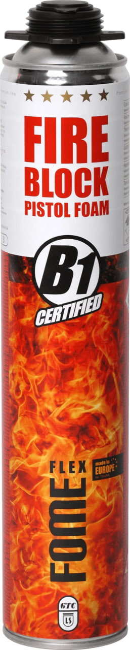 Піна вогнестійка монтажна пістолетна Fome Flex Fire Block 750 мл Рожева (01-3-2-016)